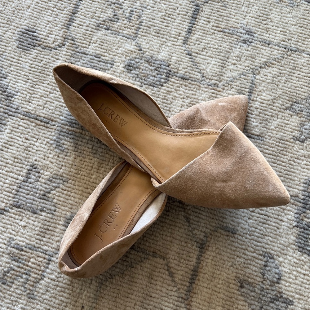 J. Crew Brown Suede Pointed Flats